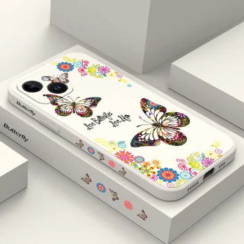 Torbica za telefon s papirom leptire za iPhone 14 13 12 11 Plus Pro Max Mini X XS XR SE2020 8 7 6 6S Plus Torbica