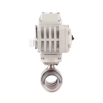 51 mm Električni sanitarni kuglični ventil za brzo postavljanje od nehrđajućeg čelika s tri klipovi, motornih kuglaste slavine 220 24