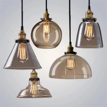 Berba viseće svjetiljke Američki Country Kreativni Stakleni rotirajući downlight E27 Edison Led Žarulja Blagovaonica Kuhinja Osnovna Jednostavna lampa