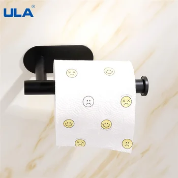 Držač toaletnog papira ULA od nehrđajućeg čelika, Besplatna električna Bušilica, Držač za salvete, Crni Držač role toaletnog papira, Zidni stalak za role papira u kupaonici