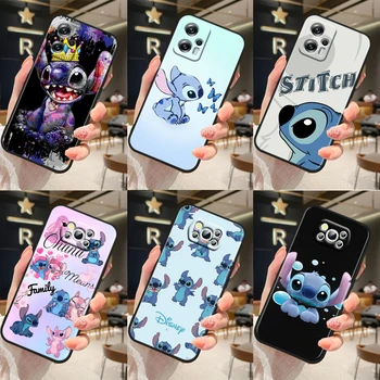 Stitch iz Crtića Disney Za Xiaomi Poco M5 M4 X4 X3 F3 GT NFC M3 C3 M2 F2 F1 X2 Pro Silikon Mekana Crna Torbica Za telefon