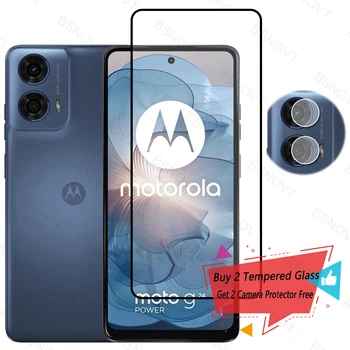Zaštitno staklo punu pokrivenost za Motorola Moto G24 Power Screen Protector Kaljeno staklo Moto G24 Power Glass za objektiv kamere Moto G24 Power