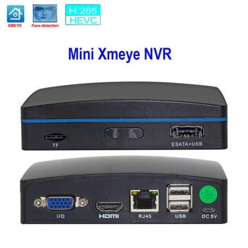 Xmeye Mini NVR H. 265 5MP 4/16CH Mrežni Video rekorder Sa Podrškom za P2P Onvif Face Detect Motion Alarm Za IP Kamere za video Nadzor USB priključak E-SATA