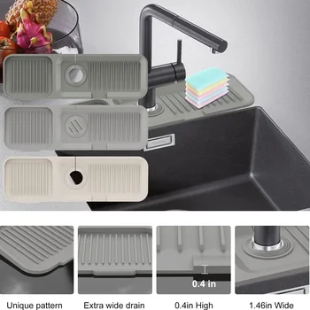 Silikonska podloga za ploče, zaštita kuhinjske slavine, zaštita od prskanja vode i zaštita od isušivanja umivaonika u kupaonici