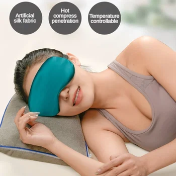 Maska za oči grijana USB, oblog s vrućom parom, postavlja zaštitne повязок za oči, svila dom za spavanje, Električni pojas za kontrolu temperature, povez za oči