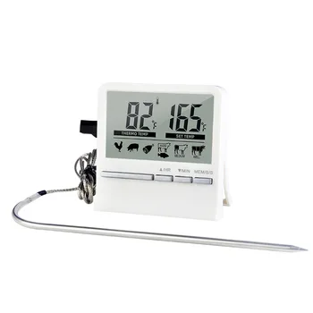 Digitalni Termometar za meso za roštilj S Timerom Pećnica Termometar Sonda, Mjerač Vanjske Pećnica Termometar za kuhanje mesa
