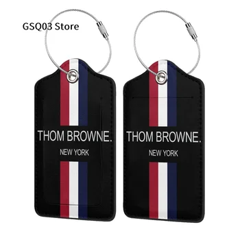 Prtljage Oznake T-Thom Browne za prtljagu je Apstraktna Kožne Petlje od Nehrđajućeg Čelika, Tag-Oznaka za Muškarce I Žene, Putnu Torbu, Kofer, 1 KOM.