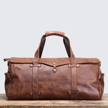 Nova muška radiouredaj putnu torbu od mat kože u retro stilu, kožna torba preko ramena, torba za prtljagu velikog kapaciteta