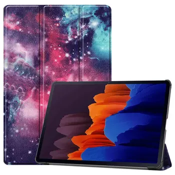 Za Samsung Galaxy Tab S7Plus T970/T976B 3D Slatko Ispis Jednostavan Tvrdi oklop Zaštitna Stalak Pametan Kožna Torbica