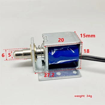 4,5 mm Hod električne magneta Opruga Elektromagnetski magnet dc 5-12 U Dno elektromagnet Mikro-двухтактного плунжерного tipa