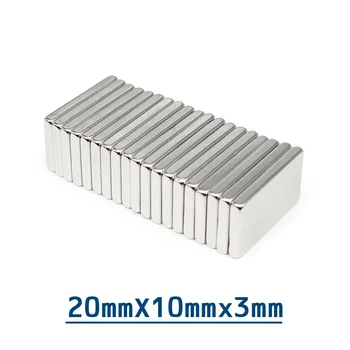 5/10/20/30/50/100pc Blok 20x10x3 mm Редкоземельный Magnet N35 Неодимовый Magnet List 20x10x3 mm Stalni Magnet NdFeB 20*10*3