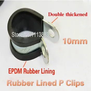 R Isječci sa gumenom postavom od EPDM, pocinčani obujmice za cijevi od 10 mm