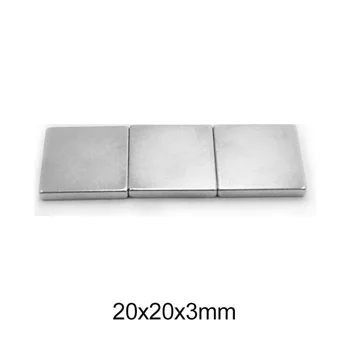 2 ~ 50шт 20x20x3 mm Kvadratni stalni magneti su Debljine 3 neodymium magnet N35 20x20x3 mm Jaka magnetska magneti 20*20*3 mm