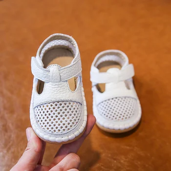 Sandale za djecu 2021 g. Ljetne cipele za djevojčice i dječaci, sa zaštitom od sudara, Mekani potplat je od prirodne kože, dječje plaže sandale za djecu