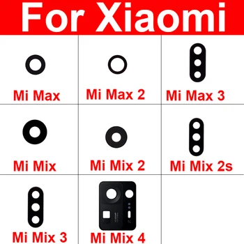 Stakleni objektiv stražnje kamere za Xiaomi Mi Max 2 3 Mi Mix 2 2s 3 4 Staklene leće stražnju kameru s samoljepljiva naljepnica Rezervni dijelovi