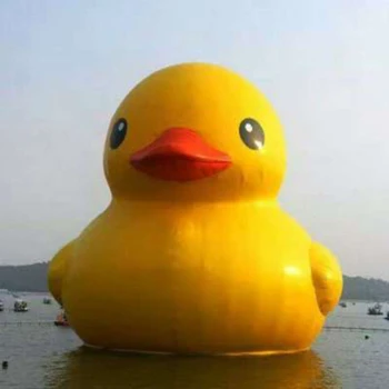 10-podnožju Podne Div Inflatable Promotivni Žuta Gumena Patka Pliva U Bazenu Jezera