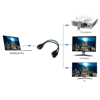 Kabel adapter Micro HDMI-kompatibilni priključak D s HDMI kompatibilnim штекеру A Jack