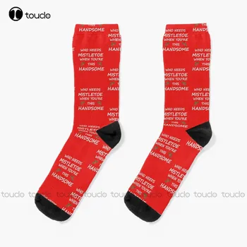 Kome je potrebna Imela, Kad Si Tako Lijepa Čarape Novost Čarape Za Muškarce Božićni Poklon Unisex Odrasli Tinejdžerske Omladinski Čarape Na Red