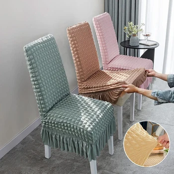 Moderan minimalistički presvlaka za stolice, obložen surround presvlaka za stolice, elastična cijeli cvjetne čipke suknja, torbica za stolice