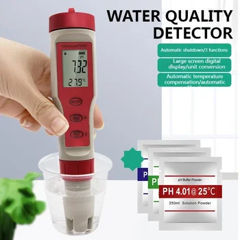 Ručka za testiranje kvalitete vode 3 u 1 TDS/PH/EC Ph-metri Tester za akvarij, bazena, kućne pitke vode Alata za testiranje