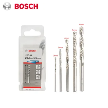 Set Spiralnih Bušilice Bosch 2/3/4/5/6 mm 5pcs HSS-G Kamena, Metalne obradu drveta Svrdla za Profesionalne električne alate Serije GBM