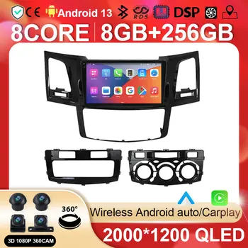 Android Auto Radio Media Player Navigacija Za Toyota Fortuner 1 AN50 AN60 HILUX Revo Vigo 2005-2014 GPS BT 5.0 DVD