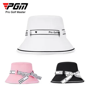 Ženski šešir za golf PGM remen-luk, Ribarsko kapu sa zaštitom od sunca i krema za sunčanje, dizajn unutarnje trake, upijanja znoja, MZ056