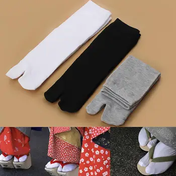 Japanska Kimona Japanke I Sandale Sa Splitom Vrhom Tabi Ninja Geta Muške Čarape Ženske Odvojene 2 Čarapa Tabi Nožni Prst Pamučne Čarape