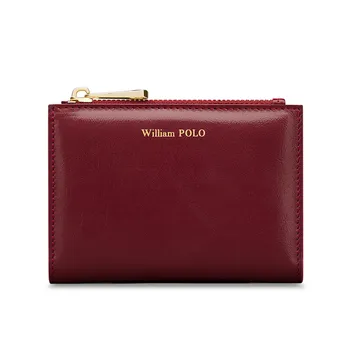 WILLIAMPOLO, Nove kratke ženske torbice, Moderan jednostavan ženski novčanik od prave kože, držač za kartice Marke torbicu za žene
