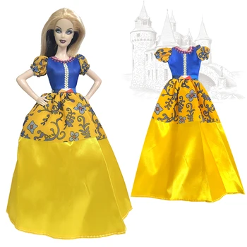 NK Official 1 kom. lijepa haljina lutka princeza žuta haljina, имитирующее temperament bajke znakova Za Barbie lutke