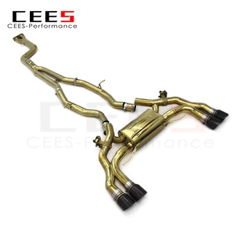 CEES Individualne Ispušne Cijevi ispušnog sustava Valvetronic Catback Sa Zlatnim Premazom Od Nehrđajućeg Čelika Za BMW X3M/X4M F97/F98 3.0 T 2019-2023