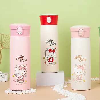 Sanriod Hello Kitty, prijenosni termos, Кавайный Pink crtani film, čašu za piće od nehrđajućeg čelika 316, Student šalica vode, Odmor darove