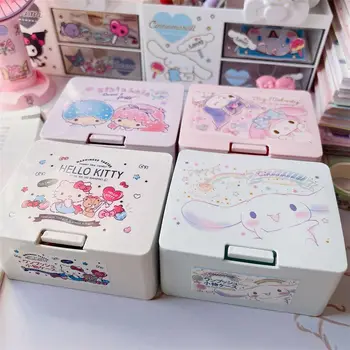 Sanrio Hello Kitty Kuromi My melody crtani kreativni okvir za šminkanje s otvorenim poklopcem na jedan dodir, kutija za ватных obuću, radna površina skladišta kozmetike