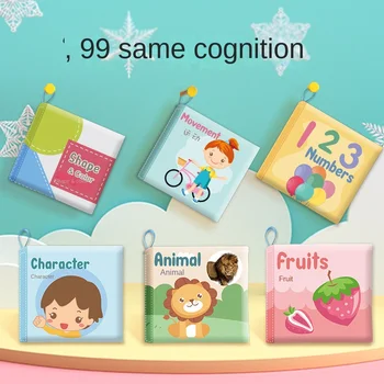 Montessori Za Novorođenčad Knjige od Meke Tkanine, Igračke za Djecu Od 0 do 1 Godine Dodirna Knjiga za Bebe od 0 do 12 Mjeseci Edukativne Igre za Djecu