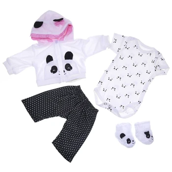 Y1UB Dječja igračka odjeća za 17-18 cm za lutke, djevojke, pande, pribor, 4 kom. Prigodna odjeća