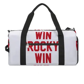 Sportska torba Win Rocky Win Sportska torba s velikim crvenim буквенным po cijeloj površini Muška Ženska Оксфордская torba na red, novo, putnu torbu za fitness