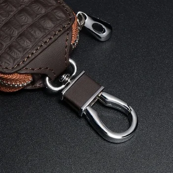 Novi torbica za ključeve od auta na munje, kožna torbica za ključeve od auta sa po cijeloj površini aligator, kvalitetna torbica za ključeve od auta, muški univerzalna torbica za ključeve