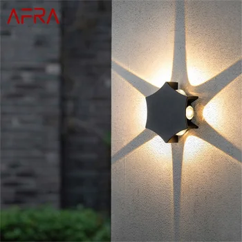 AFRA Kreativna Vanjske Zidne Svjetiljke Moderne Crne Vodootporne Led Jednostavne Lampe za Dom Trijem Balkona Vile