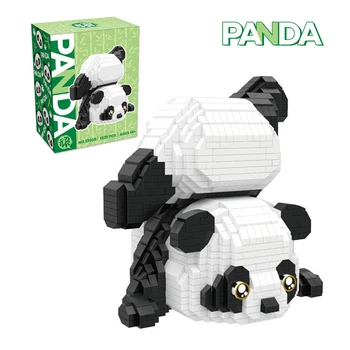 Kreativni Animal Panda u kineskom stilu, blok, MOC Hobbyhorse, Panda, Uređenje kuće, Cigle, dječaci, Djeca, Darove za djecu