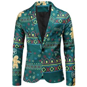 2023 Nove modne muške jakne-blazers Slim Fit s cvjetnim ispis na Halloween, muške jakne, Smoking, muška odjeća za prom