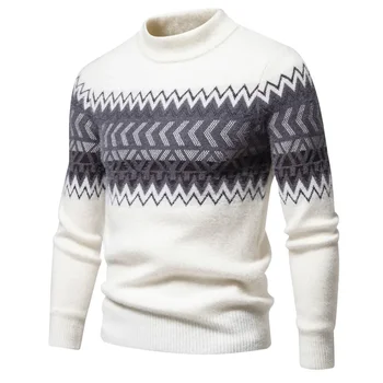 Jesen muške novi džemper od umjetne mink, mekana i udobna modni tople pletene džemper, pulover
