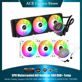 Hladnjak procesora sa vodenim hlađenjem 360 + Temp. Podrška monitora LGA 1700/1200/115X/2011/2066/ AM5/AM4/AM3 AMD Watercooler RGB