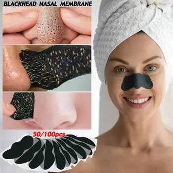 Unisex Maska za uklanjanje akni, trake za nos, duboko сокращающие pore, Crna glava za nos, naljepnice za uklanjanje Naljepnica, maska za njegu kože, Flaster