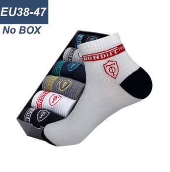 5 Parova muških kvalitetnih ljetnih sportskih čarapa, Fine čvrste prozračna udoban otporan na habanje čarape velike veličine, 42-47 eura